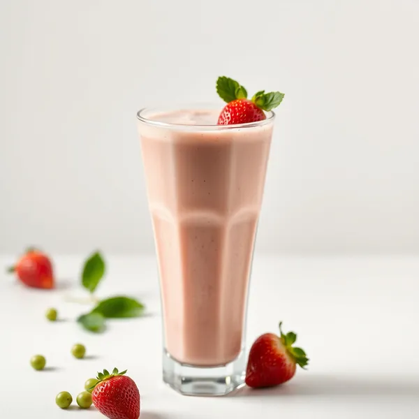 Smoothie Antiossidante di Fragola e Latte di Piselli