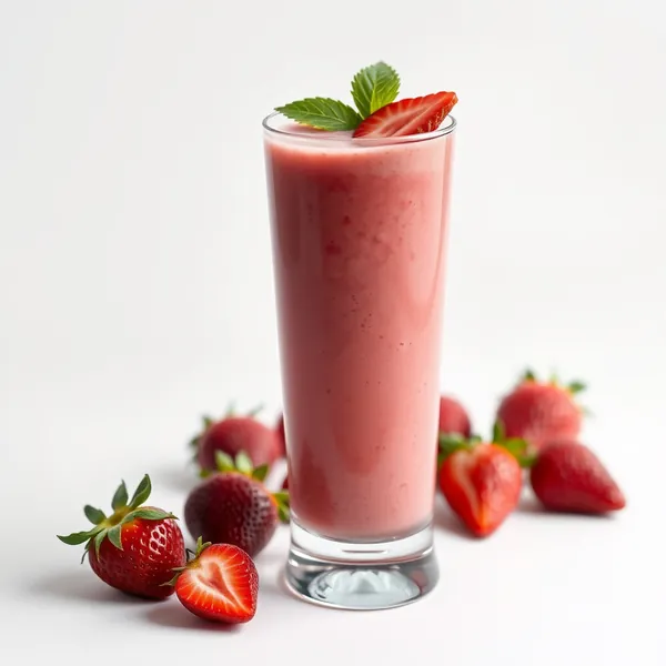 Batido Antioxidante de Fresa y Leche de Arroz