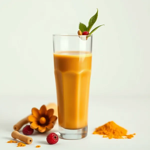 Batido Antioxidante de Cúrcuma e Café Frio