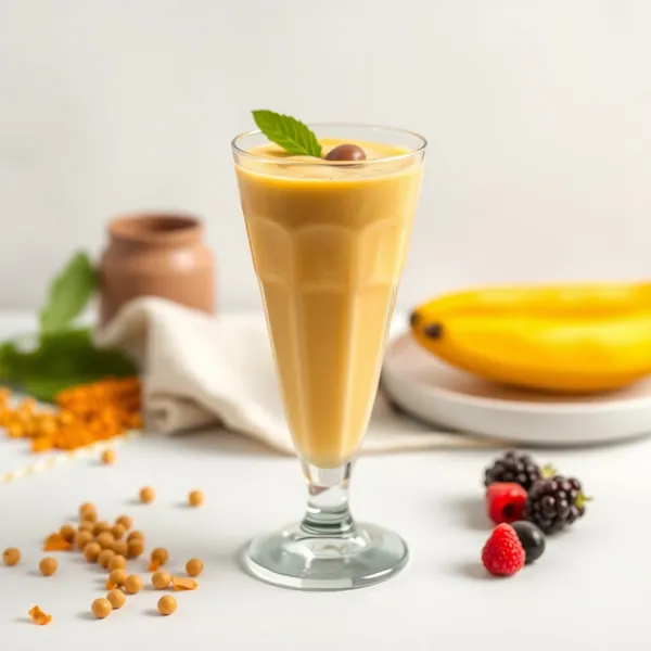 Batido Antioxidante de Cúrcuma y Leche de Guisante