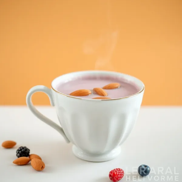 Mandelmilch mit Beeren