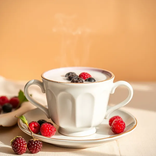 Schafsmilch mit Beeren