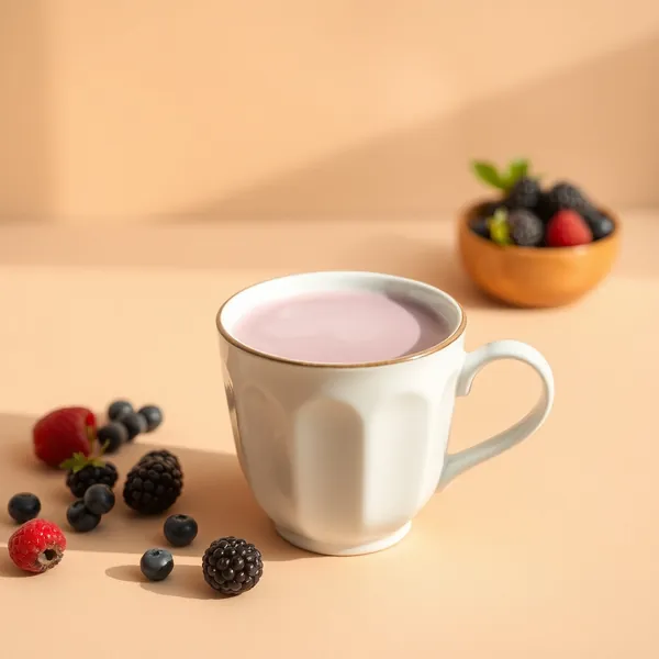 Leite de Soja com Frutas Vermelhas