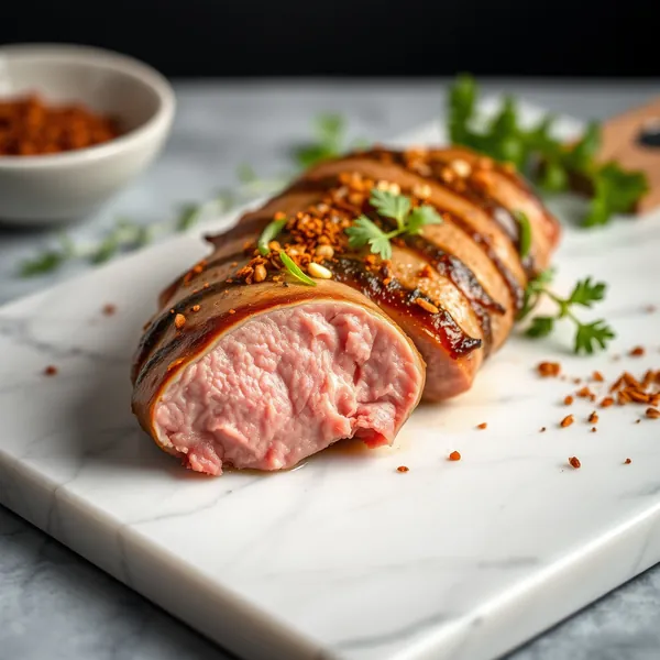 Geschmorter Ziegenfilet