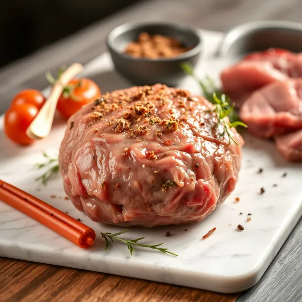 Geschmortes Lammfleisch