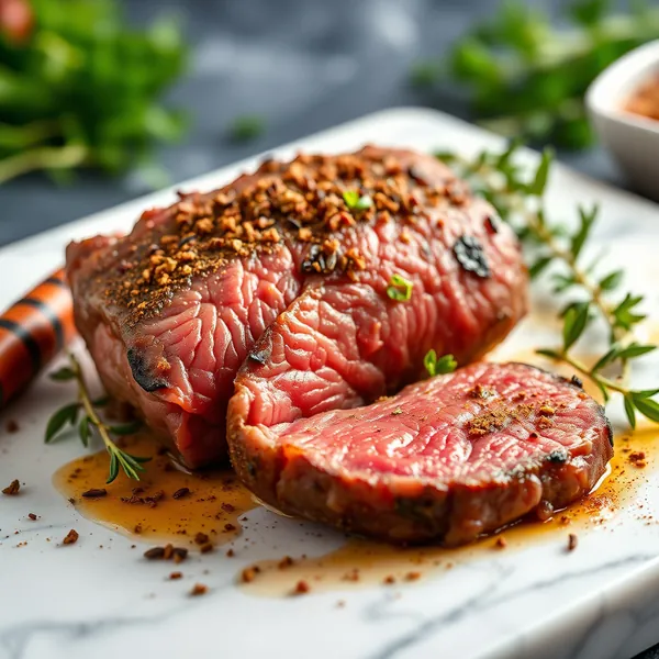 Geschmortes Hirschfilet