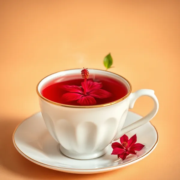 Brewed Hot Hibiscus Tea