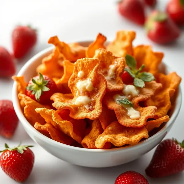 Chips di Fragole al Formaggio