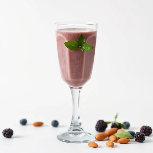 Smoothie Frio de Açaí, Amêndoa e Leite de Coco