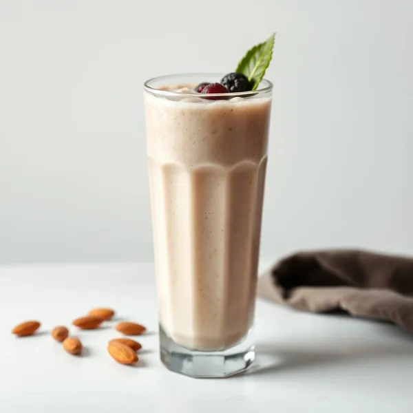 Smoothie mit Mandelbutter und Mandelmilch