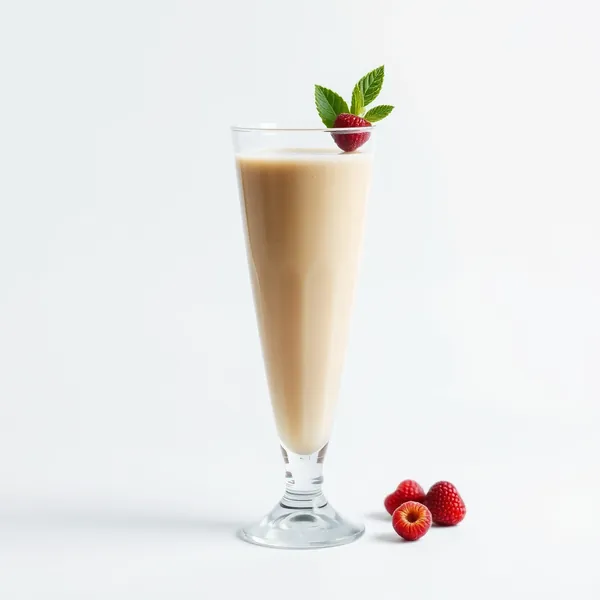 Kaltes Mandelbutter Hanfmilch Smoothie