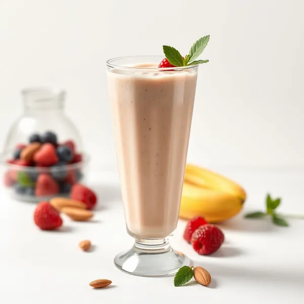 Chilled Almond Butter Rice Milk Smoothie