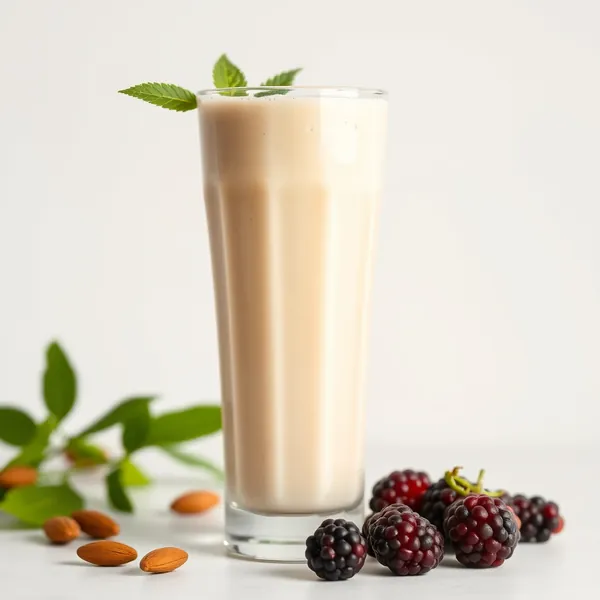 Batido Frío de Mantequilla de Almendra y Leche de Espelta