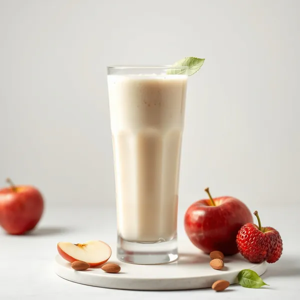 Batido Frio de Maçã e Leite de Amêndoa