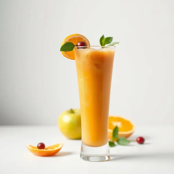 Smoothie de Suco de Maçã e Laranja Frio