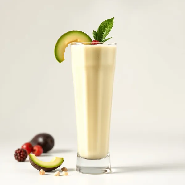 Batido de Aguacate y Leche de Macadamia Fría