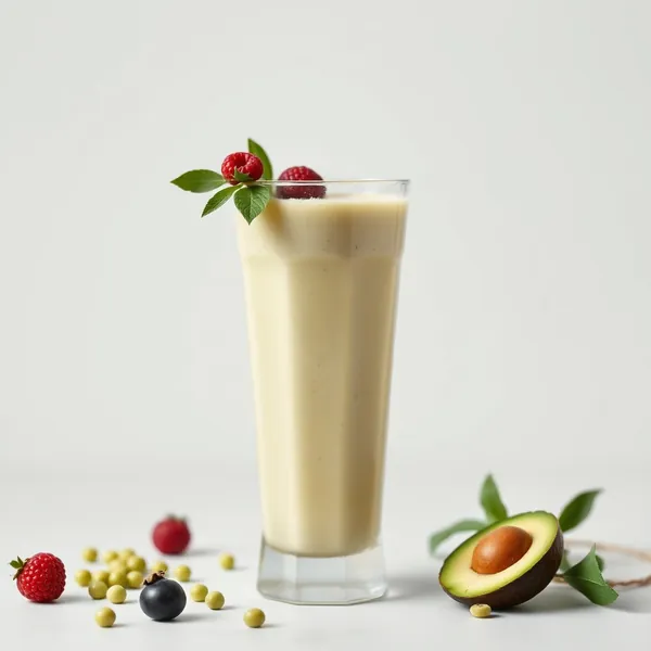 Chilled Avocado Pea Milk Smoothie