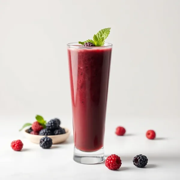 Smoothie de Suco de Amora e Maçã Fria