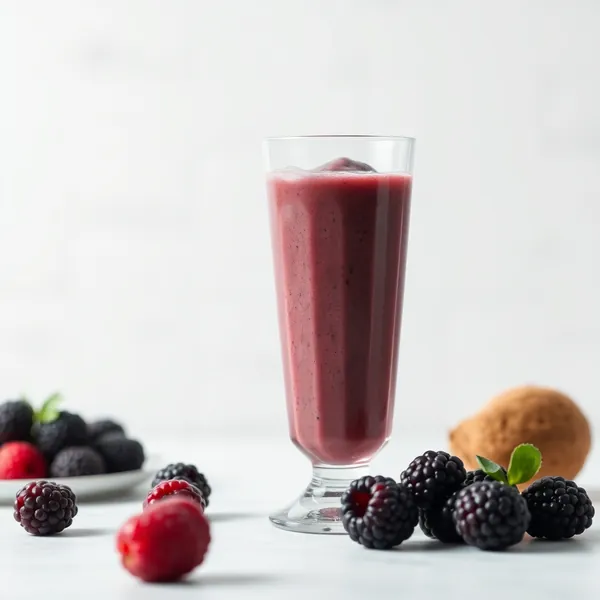 Smoothie de Coco et de Mûres Froid