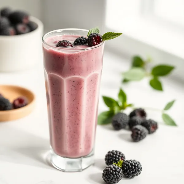 Smoothie de Mûres Noires et Lait d'Avoine