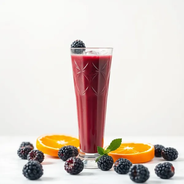 Smoothie de Laranja e Amora Fria