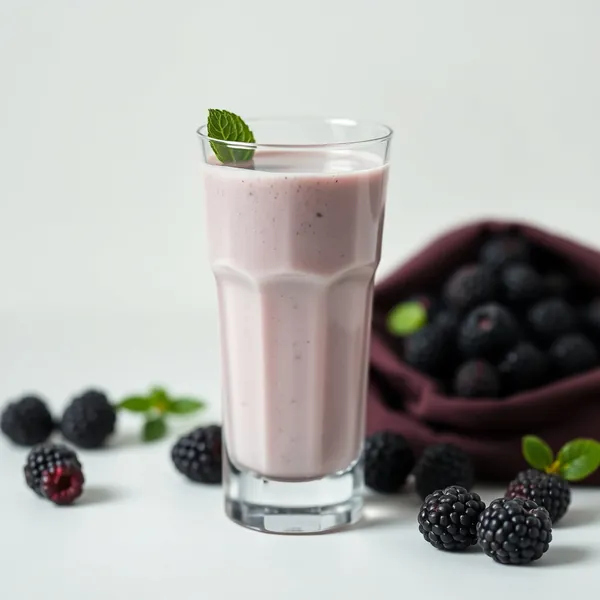 Chilled Blackberry Pea Milk Smoothie