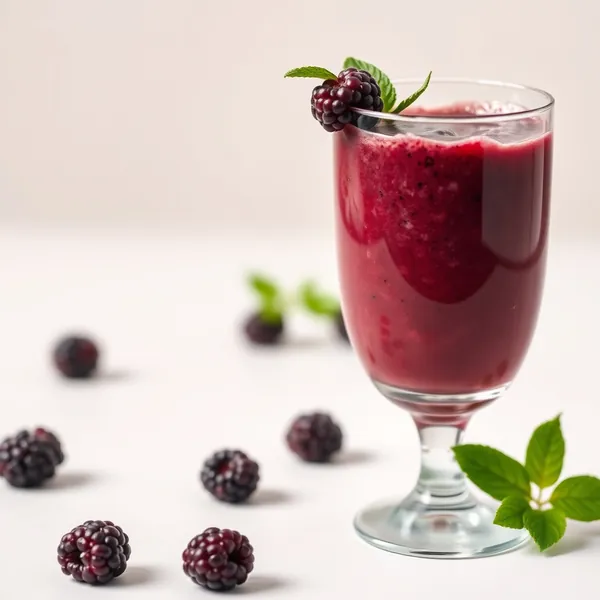 Smoothie aus Brombeeren und Reis-Milch