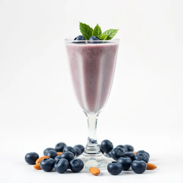 Smoothie de Myrtille, Amande et Lait de Coco