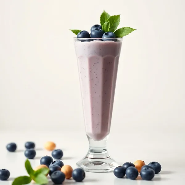 Frullato di Mirtilli e Latte di Macadamia
