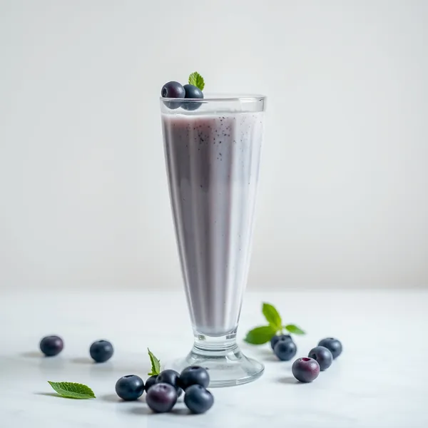 Chilled Blueberry Pea Milk Smoothie