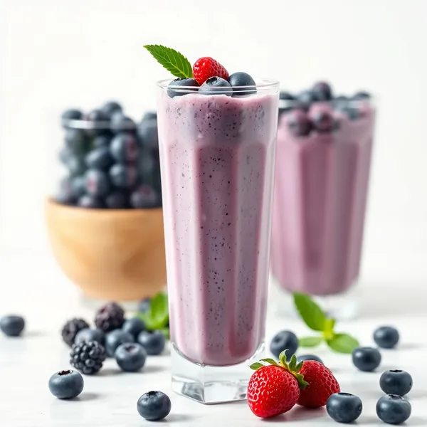 Smoothie ai Mirtilli e Latte di Riso