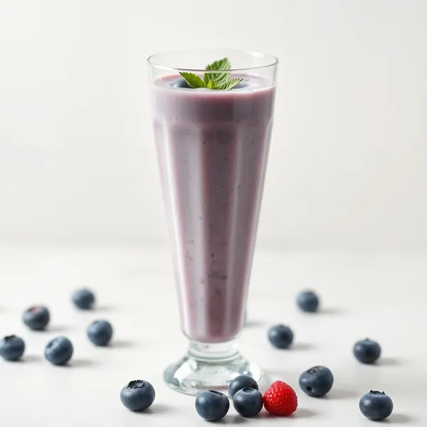 Smoothie mit Blaubeeren und Dinkelmilch