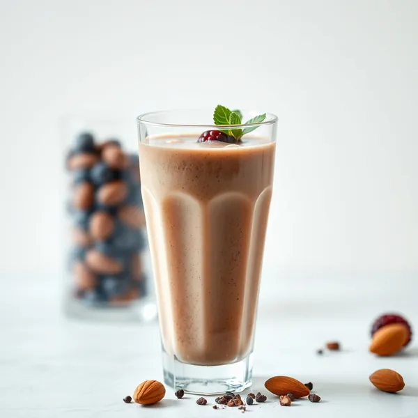 Smoothie de Cacau em Pó e Leite de Amêndoa