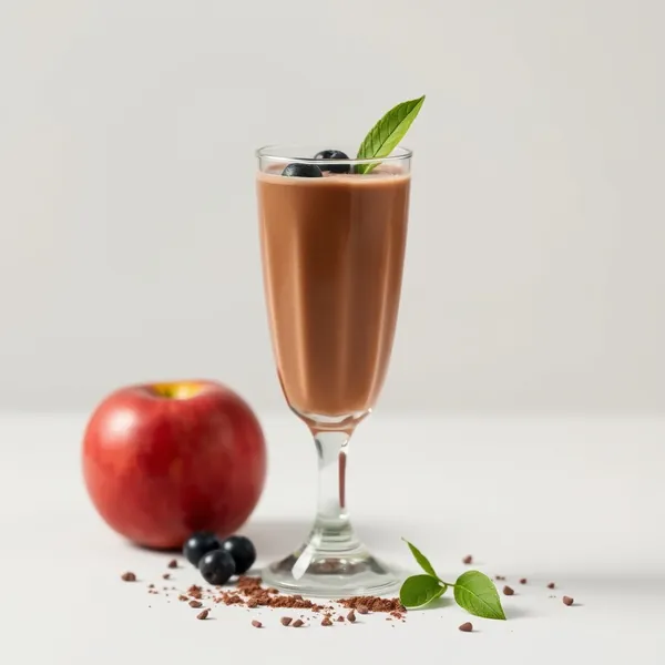 Smoothie de Cacao Froid et Jus de Pomme
