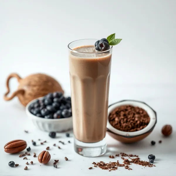 Smoothie de Cacao Froid et Eau de Coco