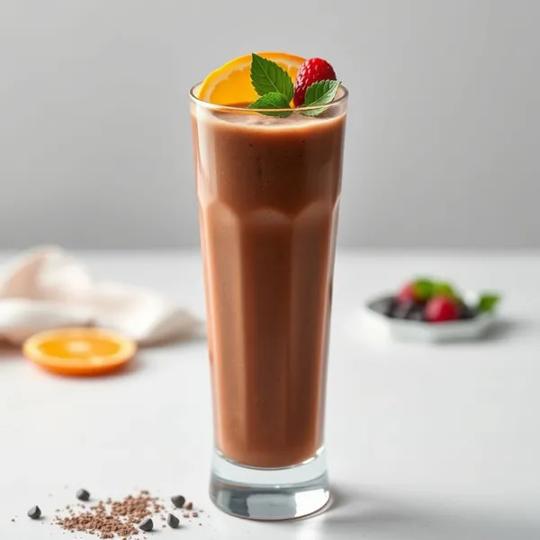 Smoothie de Cacao Froid et Jus d'Orange