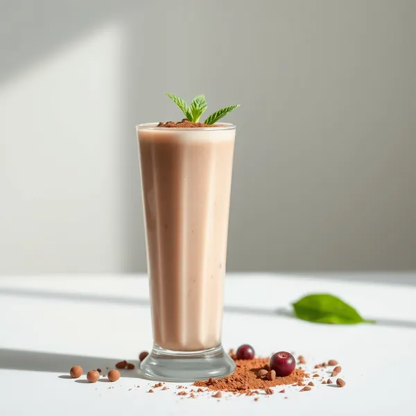 Kaltes Kakaopulver-Erbsenmilch-Smoothie