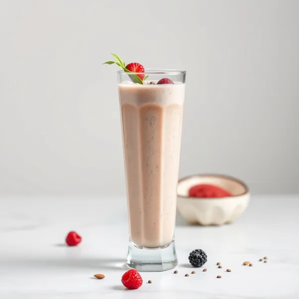 Chilled Chia Seed Almond Coconut Milk Smoothie