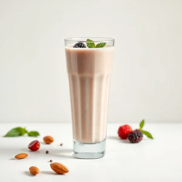 Kühler Chia-Samen-Mandelmilch-Smoothie