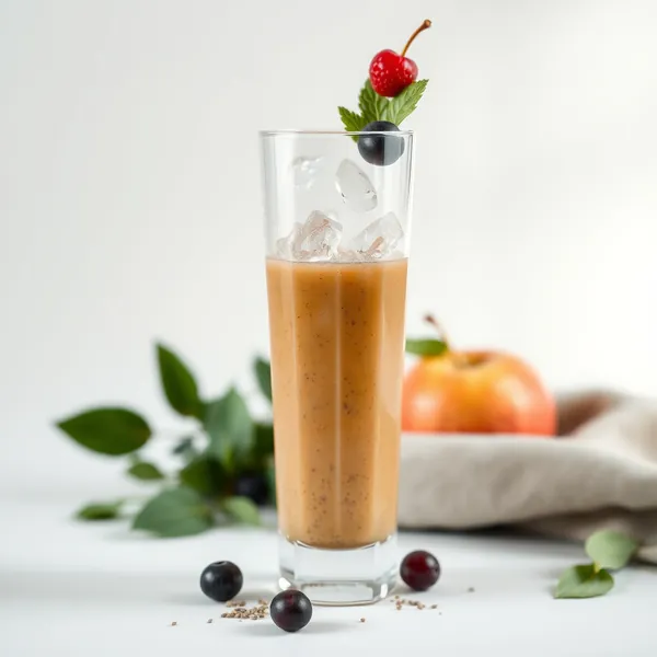Chilled Chia Seed Apple Juice Smoothie