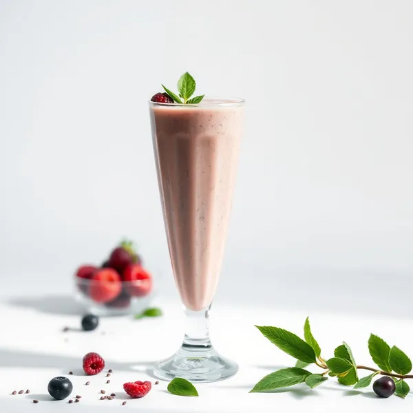 Kühler Chia-Samen Hanfmilch-Smoothie