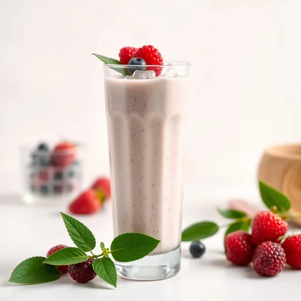 Smoothie au Kefir de Lait avec Graines de Chia Froid