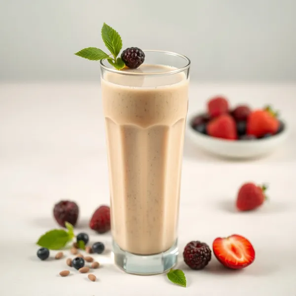 Smoothie Frio de Sementes de Chia e Leite de Ervilha