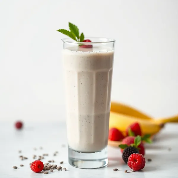 Gekühlter Chia-Samen-Reis-Milch-Smoothie