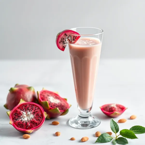 Batido de Fruta Dragón y Leche de Almendra
