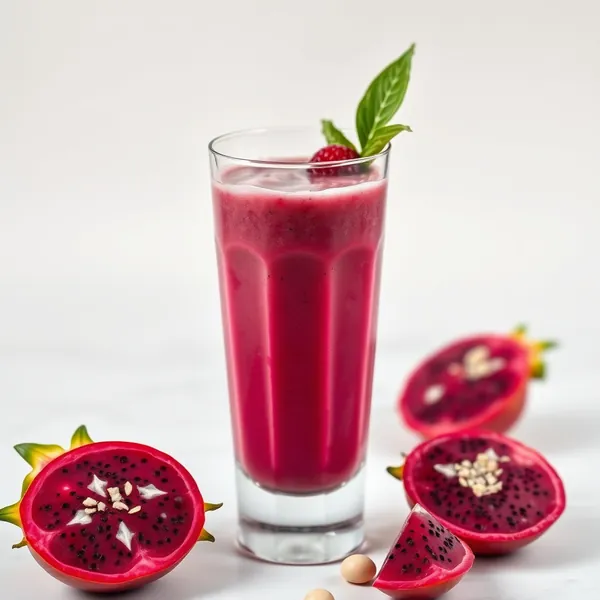 Smoothie de Fruta Dragão e Leite de Macadamia