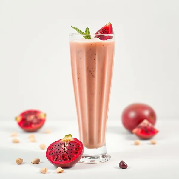 Smoothie aus Dragonfruit und Pistazienmilch