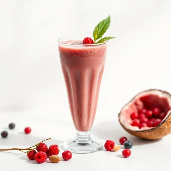 Batido Frío de Baya Goji, Almendra y Leche de Coco