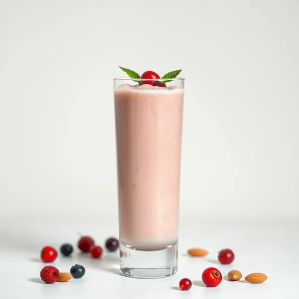 Kühler Goji-Beeren Mandelmilch Smoothie
