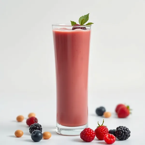 Chilled Goji Berry Macadamia Milk Smoothie